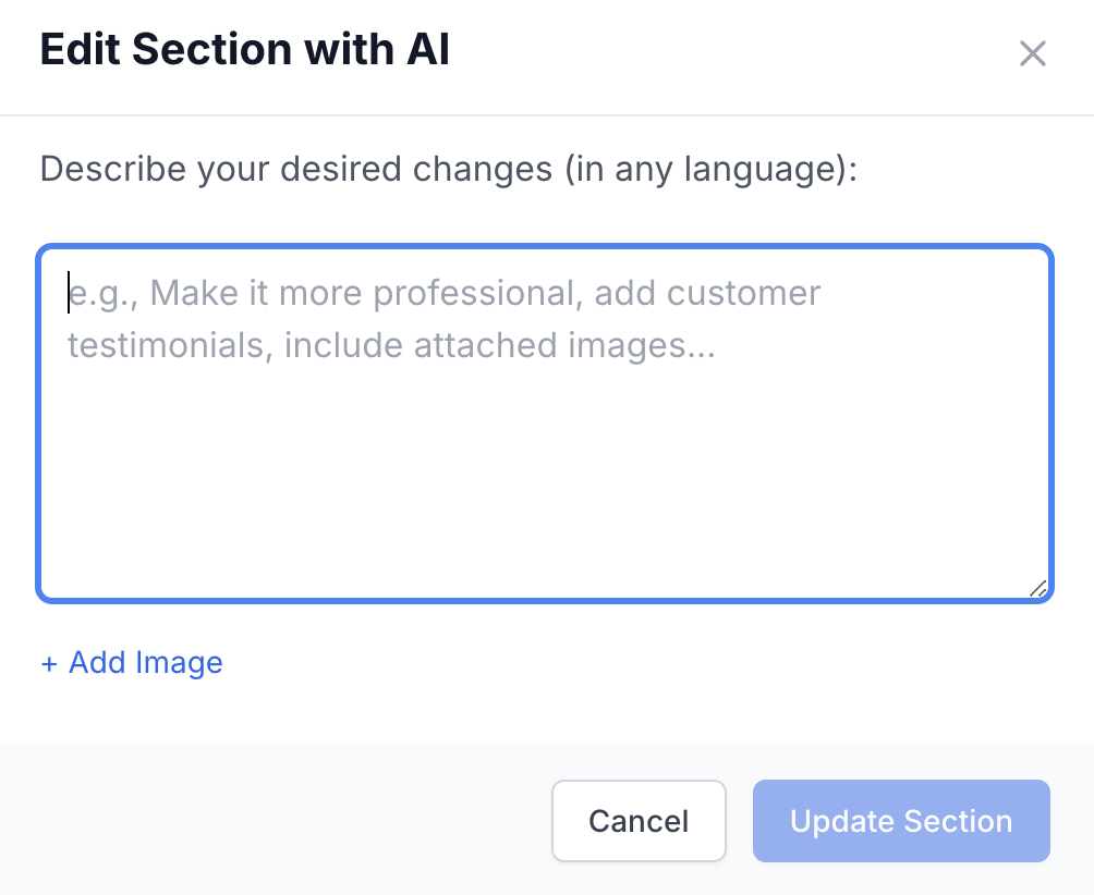 PageFast.ai interface
